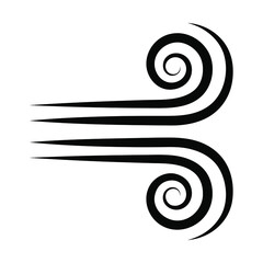 Wind icon vector. weather illustration sign. Wave symbol or logo.