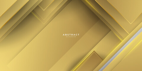 Obraz premium Abstract black and gold background with overlap layers 