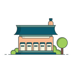 Obraz premium unique vintage house icon illustration