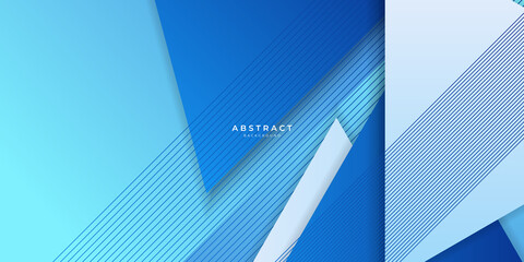 Simple light blue, white and dark blue abstract presentation background