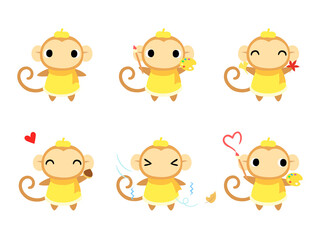 秋のサルアイコン