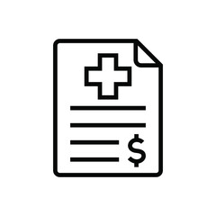 Obraz premium Hospital bill icon