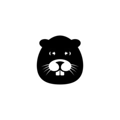 Beaver icon isolated on white background 