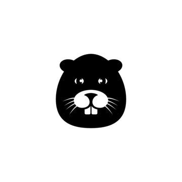 Beaver icon isolated on white background 