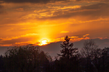 Sonnenuntergang, Abendrot