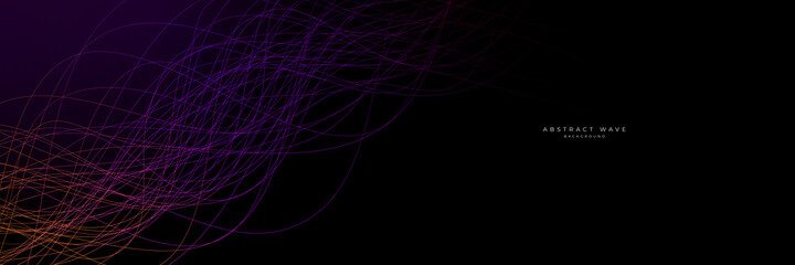 Modern purple red orange futuristic wide banner background
