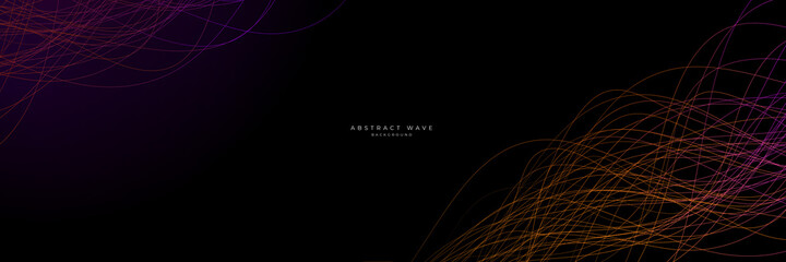 Modern purple red orange futuristic wide banner background
