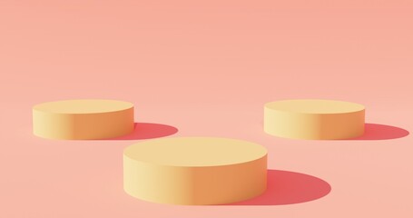 The podium is realistic. 3d rendering.