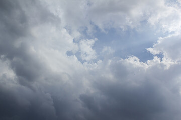 bright cumulus cloud and sunshine