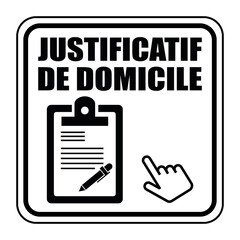 Logo justificatif de domicile. - obrazy, fototapety, plakaty