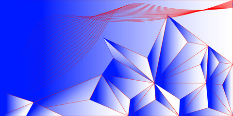 Obraz premium abstract blue background with triangles