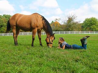 A girl and her horse