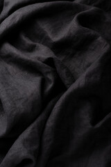Background with a black linen fabric