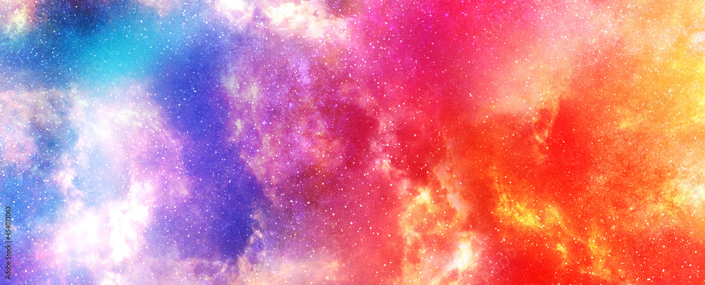Wall mural abstract multicolored colorful smooth bright nebula galaxy artwork background texture wallpaper 8k h