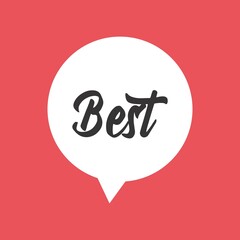 Sketch doodle speech bubble with best communication phrase