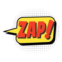 Sketch doodle speech bubble with zap communication phrase