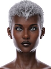 3D rendering illustration black avatar