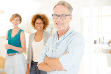 Businessman standing in office