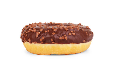 a bun of chocolate filled bread. half cut.