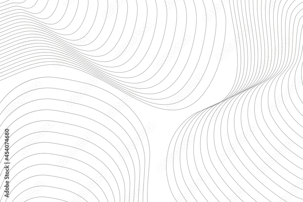 Poster abstract minimal background with gray wavy lines. minimal topographic line contour map style. modern
