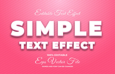 Simple text effect editable text effect style template