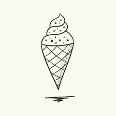vector sketch illustration - ice cream
