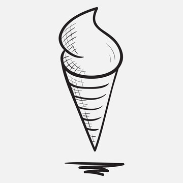 vector sketch illustration - ice cream