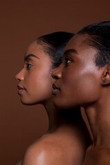 Profile view of young women