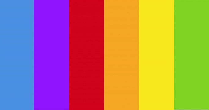 Animation of lgbtq rainbow colors stripes
