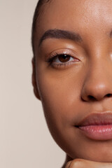 Close-up portrait of young woman