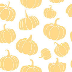Seamless pattern of  Pumpkin ,vector Illustration