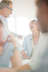 Obraz premium Portrait of talking office workers