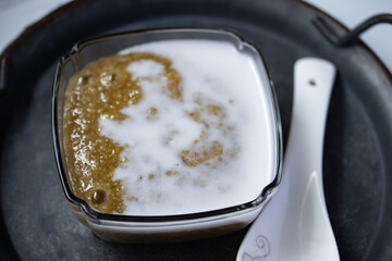 Sorghum with coconut milk, Thai desserts