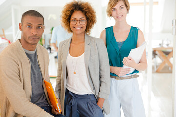Obraz premium Portrait of smiling office workers