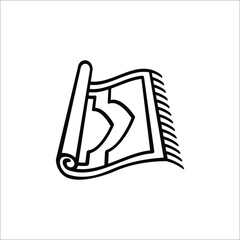 Prayer rug icon vector illustration. Traditional Islamic Background eps 10