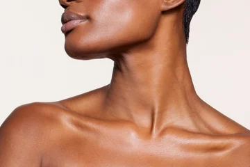 Foto op Canvas Studio close up of neck of beautiful woman © Elle Bramble/Cultura Creative