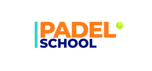 Padel school logo vector