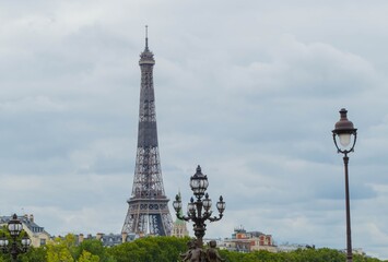 Fototapeta na wymiar View to Eiffel tower