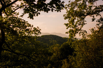 Obraz premium sunset in the mountains