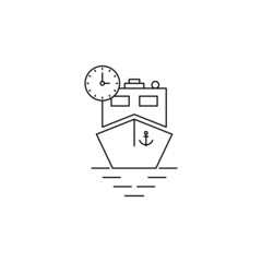 travel ship transport icon vector