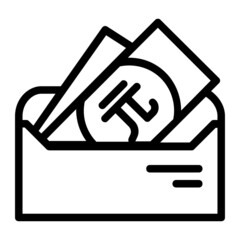 Yuan Money in Envelope Icon