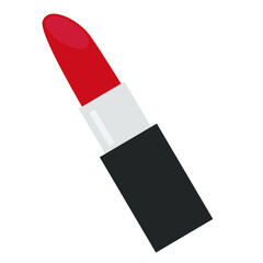 red lipstick on white background
