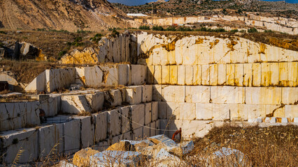 Marble quarry of Custonaci, Sicily, Italy.