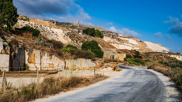 Marble quarry of Custonaci, Sicily, Italy.