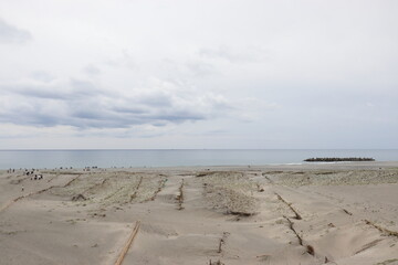 中田島砂丘から見た海の風景