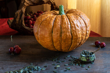 pumpkin and seeds