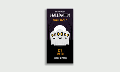 Halloween dl flyer design template rack card