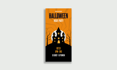 Halloween dl flyer design template rack card