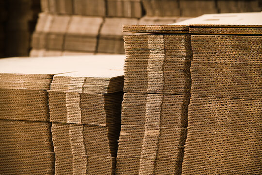 The cardboard is in the stack
