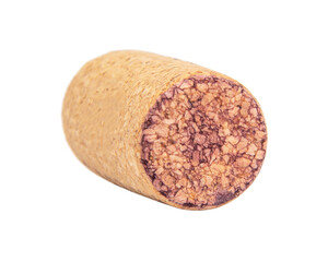 Wine cork vintage isolated on the white background